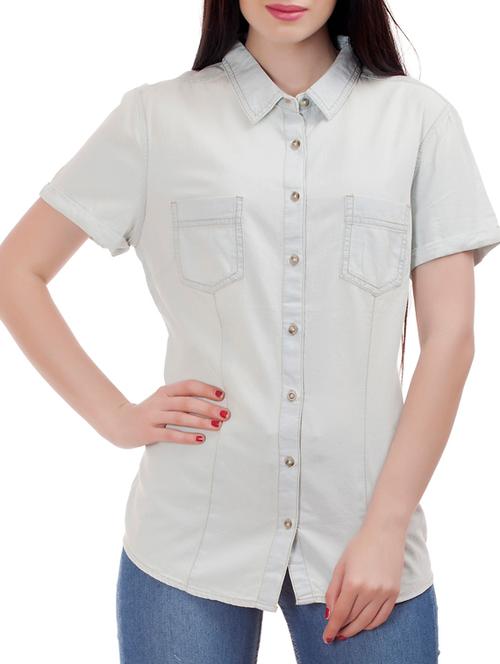light blue cotton shirt - 11914027 - Very Small Image - 1
