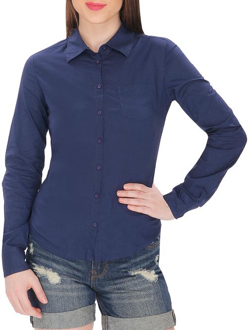 dark blue cotton shirt - 11914038 - Very Small Image - 1