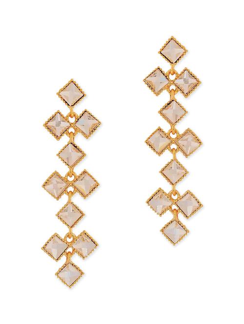 white metal drop earring - 11915471 - Very Small Image - 1