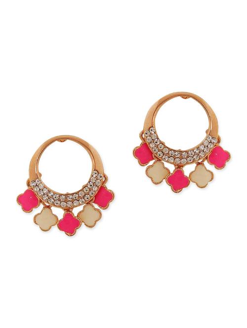 pink metal drop earring - 11915487 - Very Small Image - 1