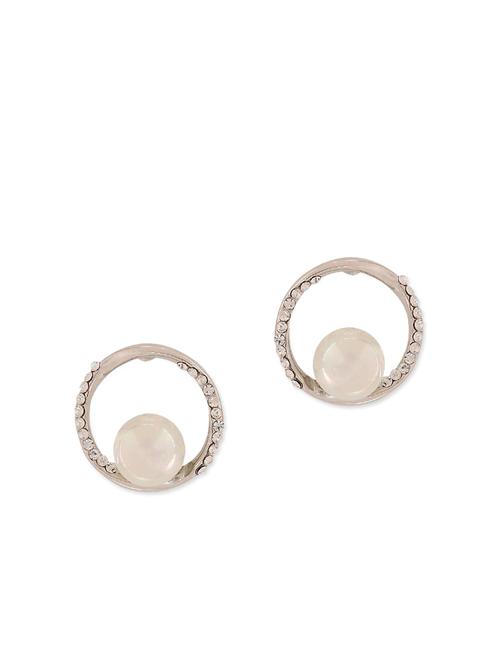 white metal drop earring - 11915520 - Very Small Image - 1