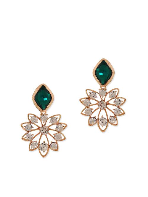green metal drop earring - 11915532 - Very Small Image - 1