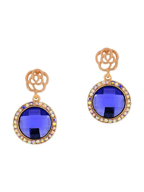 blue metal drop earring - 11915617 - Very Small Image - 1
