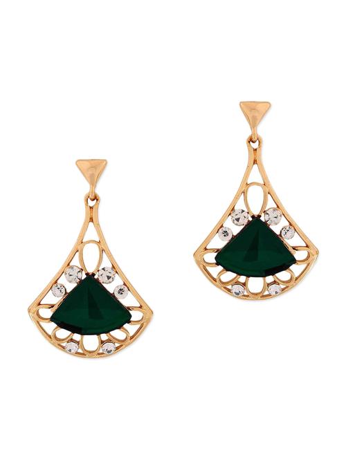 green metal drop earring - 11915645 - Very Small Image - 1