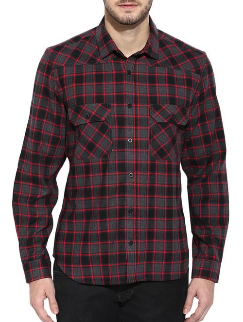 brown cotton casual shirt - 11919234 - Very Small Image - 1