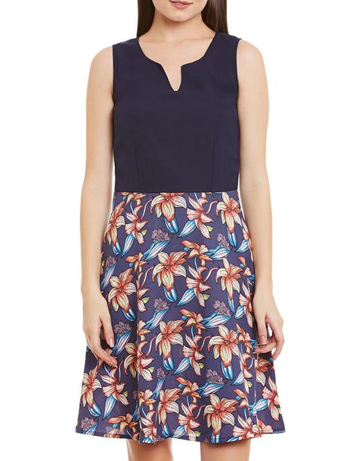 blue floral printed dress - 11920478 - Very Small Image - 1