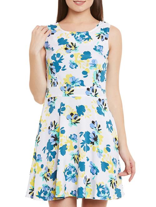 white floral printed crepe dress - 11920484 - Very Small Image - 1