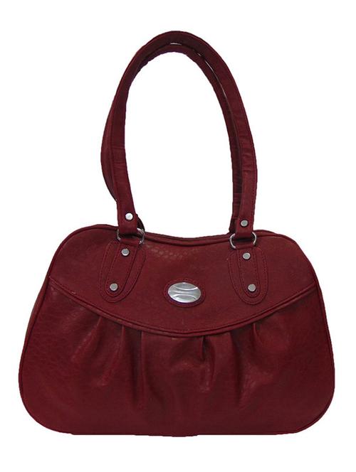 maroon leatherette handbag - 11920517 - Very Small Image - 1