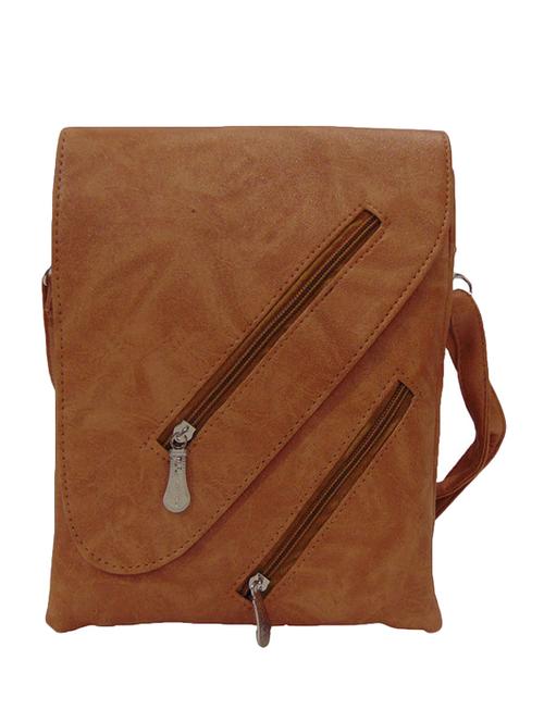 beige leatherette cutwork sling bag - 11920533 - Very Small Image - 1
