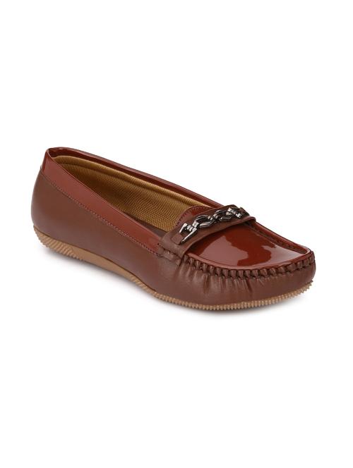 brown faux leather loafer - 11921234 - Very Small Image - 1