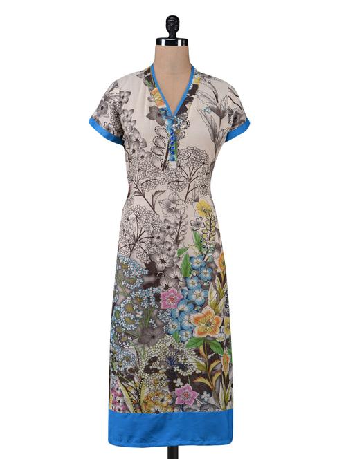 multicolor cotton long kurta - 1192217 - Very Small Image - 1