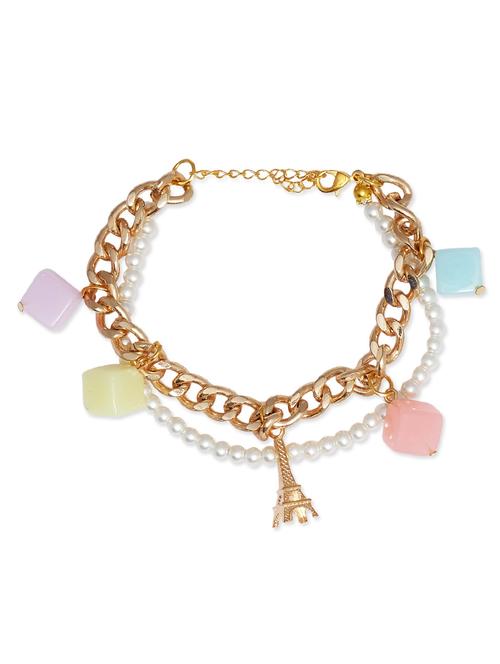 multicolour beads metallic bracelet - 1192379 - Very Small Image - 1