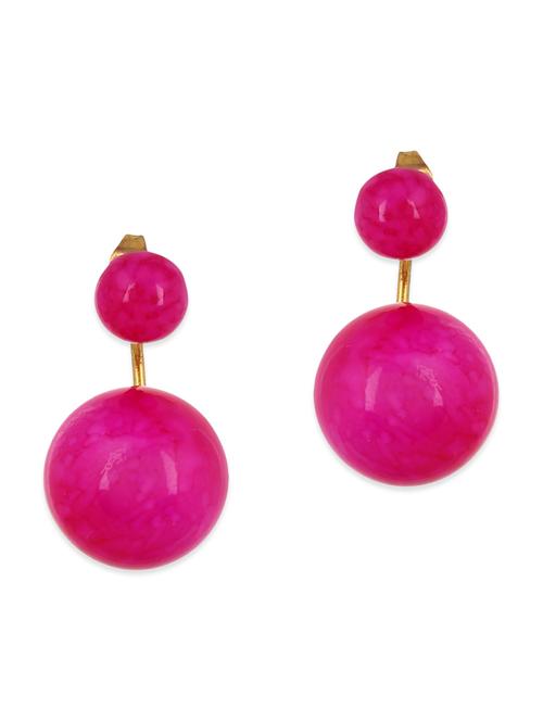 pink metal studs earring (set of 3) - 11926530 - Very Small Image - 1