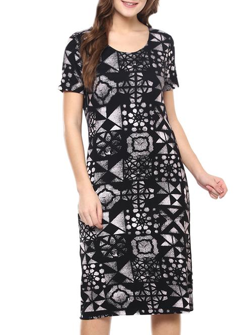 black printed cotton dress - 11926968 - Very Small Image - 1