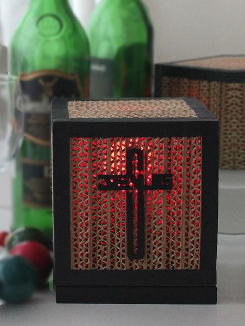 cubical shape allah print pattern table lamp - 1192779 - Very Small Image - 1