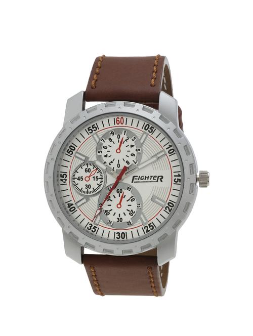 black color, chronograph watch with leather strap - 11928027 - Very Small Image - 1