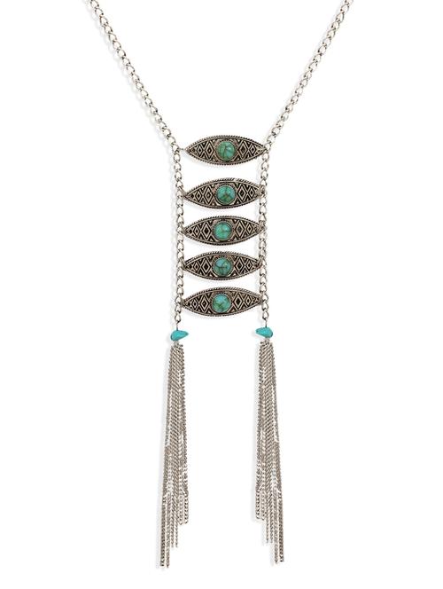 silver metal long necklace - 11929901 - Very Small Image - 1