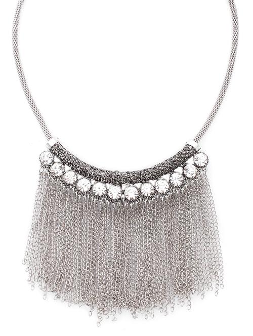 silver metal necklace - 11929905 - Very Small Image - 1