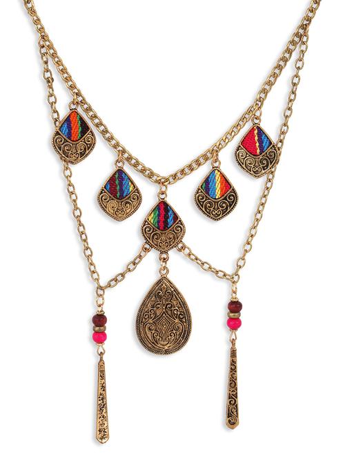multi colored metal long necklace - 11929909 - Very Small Image - 1