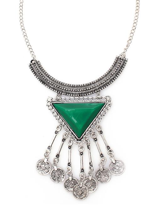 green metal boho necklace - 11929911 - Very Small Image - 1