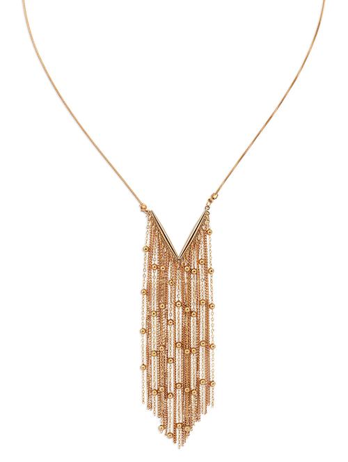 gold metal long necklace - 11929940 - Very Small Image - 1