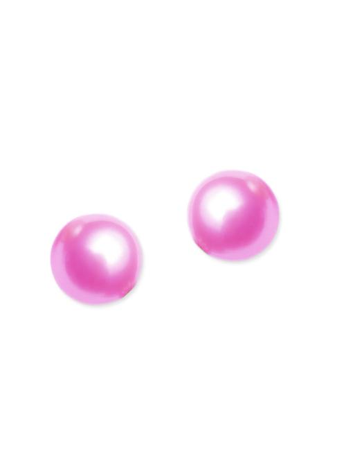 pink gold plated studs earring - 11930300 - Very Small Image - 1