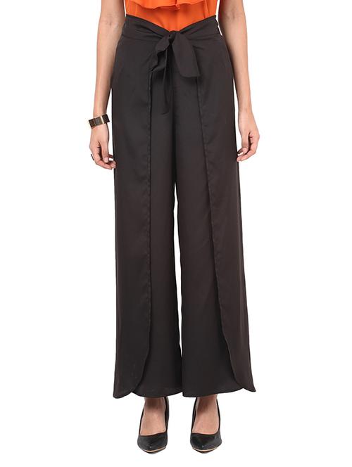 black crepe double wrap trouser - 11933930 - Very Small Image - 1