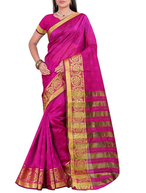 pink silk saree - 11938312 - Very Small Image - 1