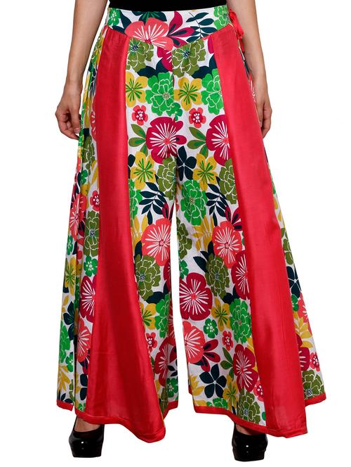 multi colored cotton palazzos - 11939056 - Very Small Image - 1