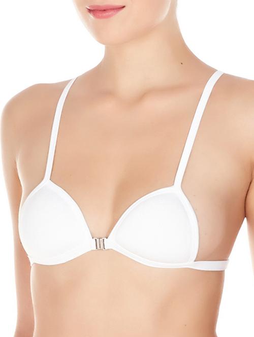 zipper detail front open bra - 11939216 - Very Small Image - 1