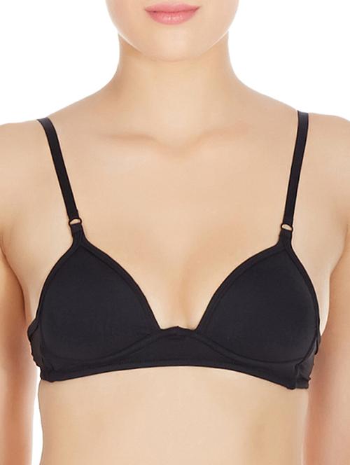black nylon plunge bra - 11939244 - Very Small Image - 1