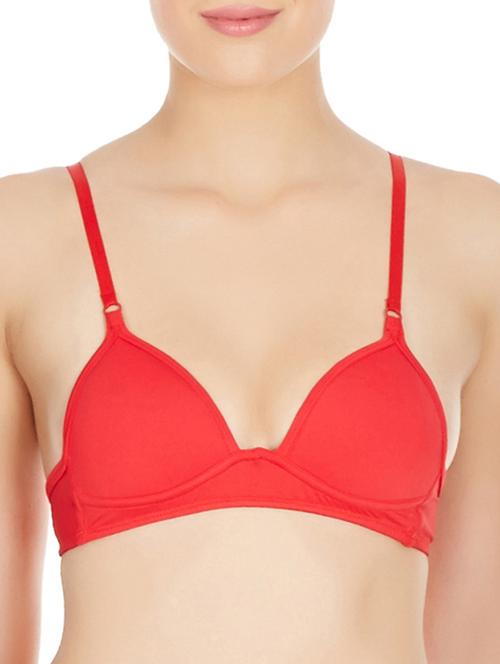 red nylon plunge bra - 11939245 - Very Small Image - 1