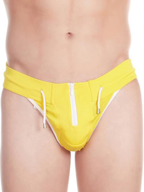 yellow poly spandex brief - 11941868 - Very Small Image - 1