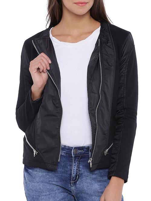 black cotton regular jacket - 11943906 - Very Small Image - 1