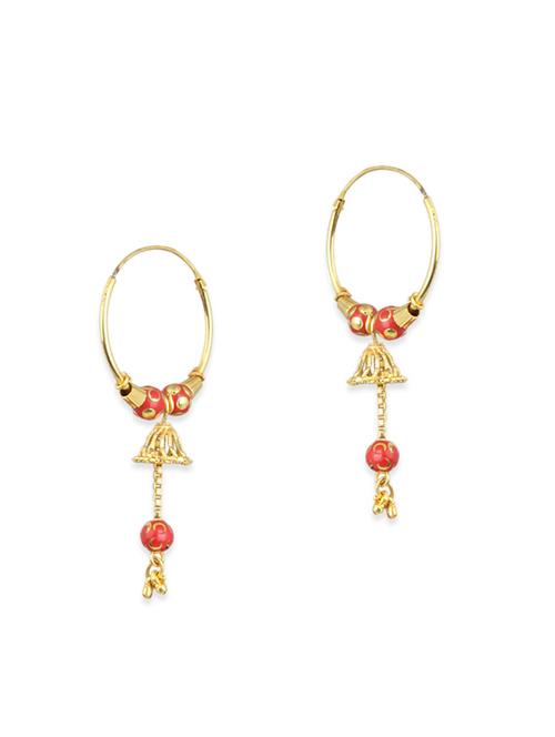 red brass balli earrings - 11945562 - Very Small Image - 1