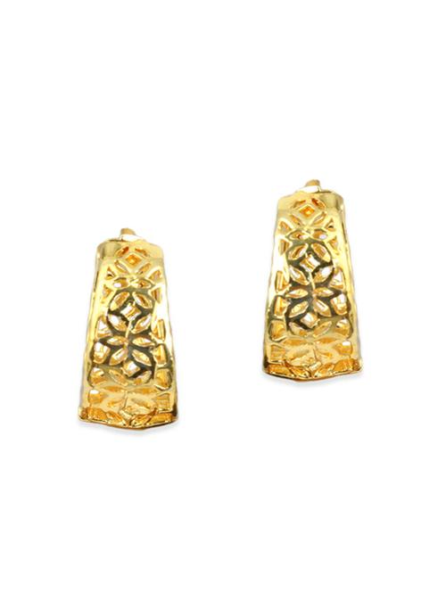 gold brass hoop earrings - 11945571 - Very Small Image - 1