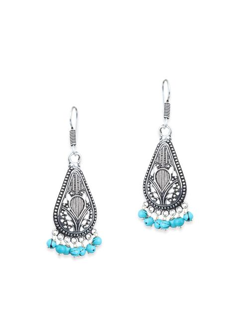 blue brass drop earrings - 11945684 - Very Small Image - 1