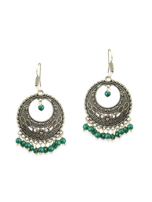 green brass chandelier earrings - 11945685 - Very Small Image - 1