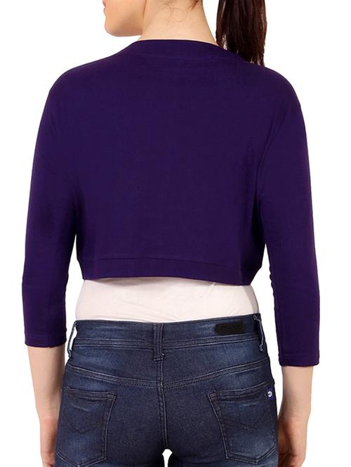 purple cotton shrug - 11945767 - Very Small Image - 1