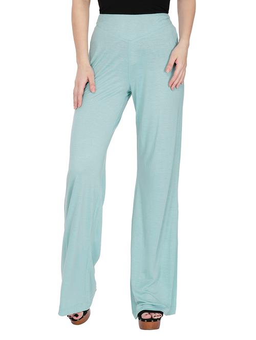 blue viscose palazzos - 11946730 - Very Small Image - 1