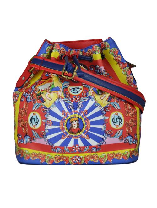 multi printed leatherette sling bag - 11949642 - Very Small Image - 1