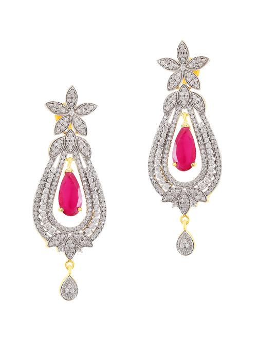 silver brass drop earrings - 11950847 - Very Small Image - 1