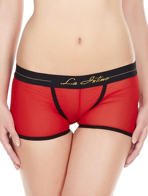 low rise contrast seam boy shorts - 11951918 - Very Small Image - 1