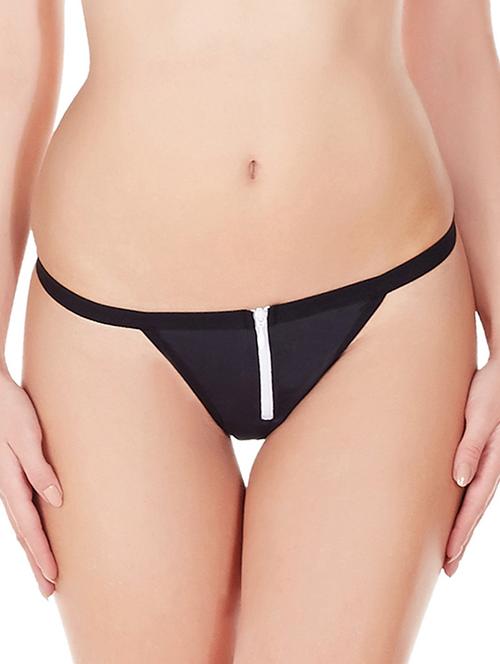 low rise zip detail thong panty - 11951963 - Very Small Image - 1