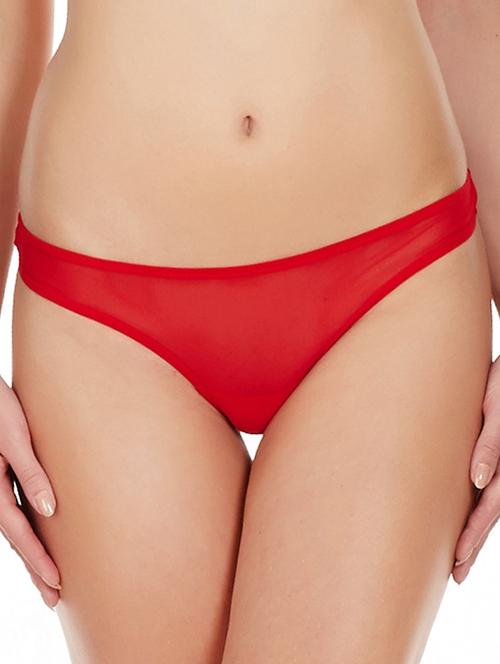 red nylon bikini panty - 11952047 - Very Small Image - 1