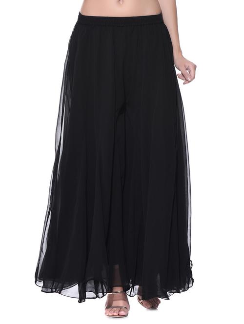 black chiffon sharara - 11952695 - Very Small Image - 1