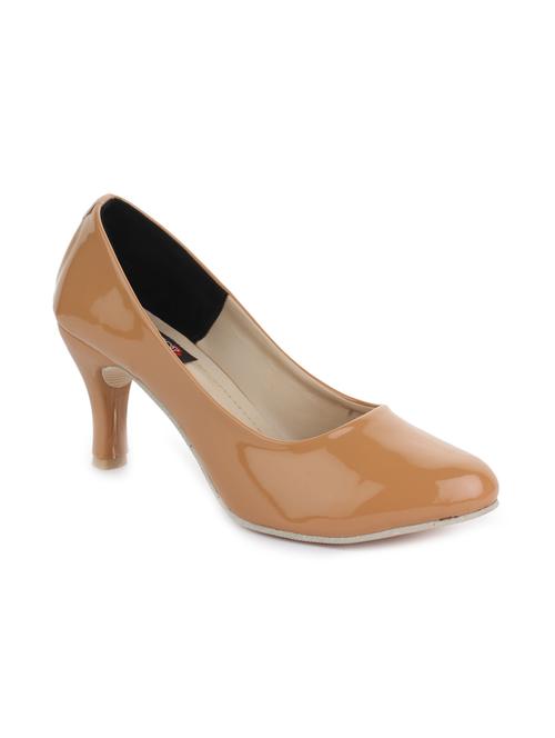 tan leatherette pump - 11954567 - Very Small Image - 1