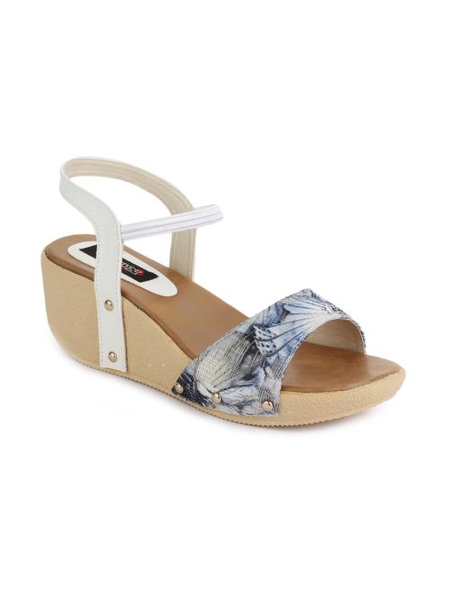 white leatherette wedge - 11954571 - Very Small Image - 1