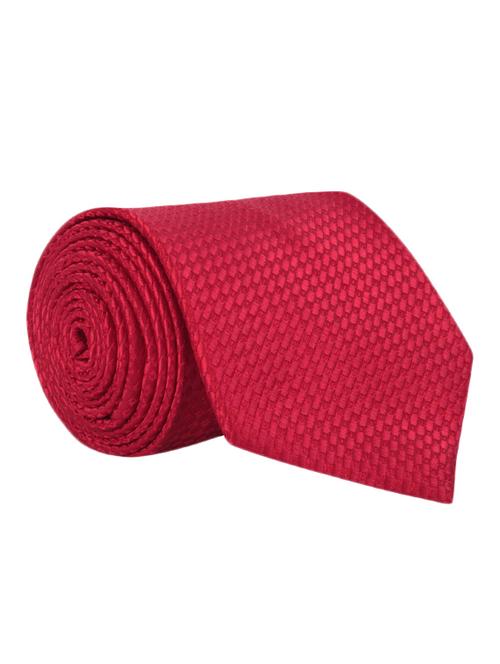 pink color, poly blend textured neck- tie - 11954872 - Very Small Image - 1