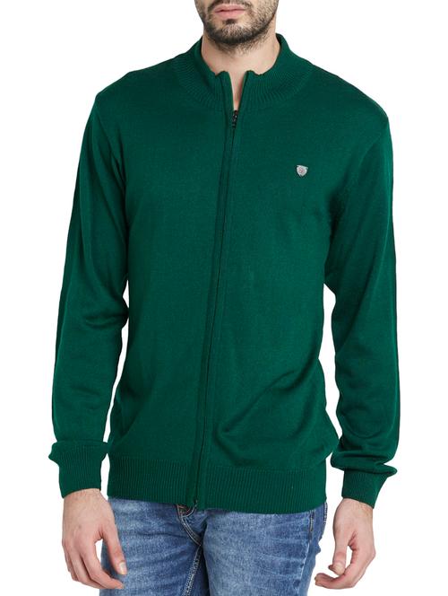 dark green cotton casual jacket - 11958367 - Very Small Image - 1